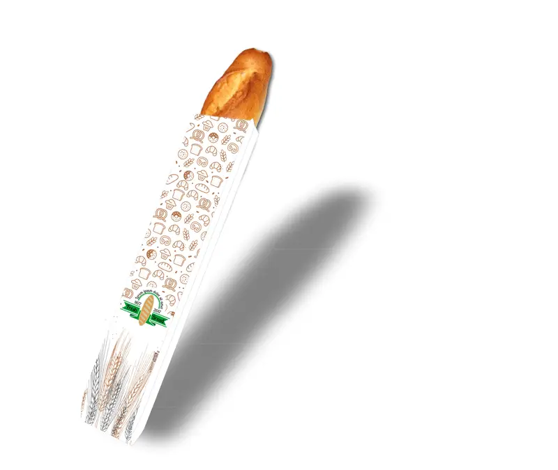 Saco para baguete com estampa de padaria