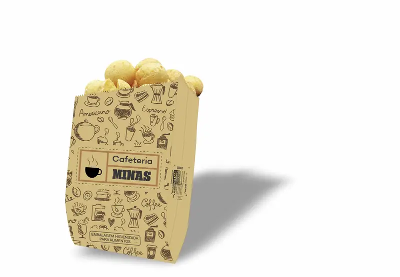 Saco de papel para pão de queijo