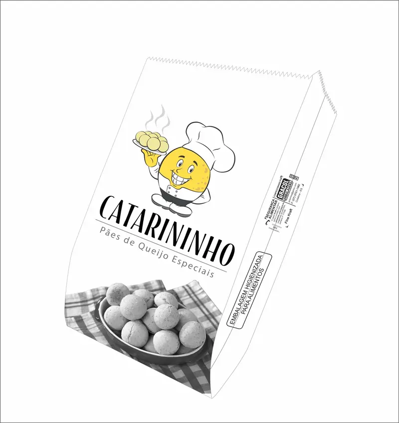 Saco para pão de queijo em papel branco